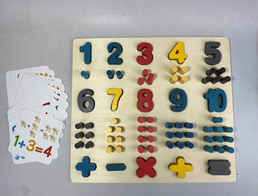 Wooden Counting Math Peg Board