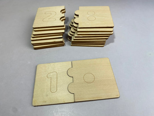 Wooden Simple Number Matching Puzzle