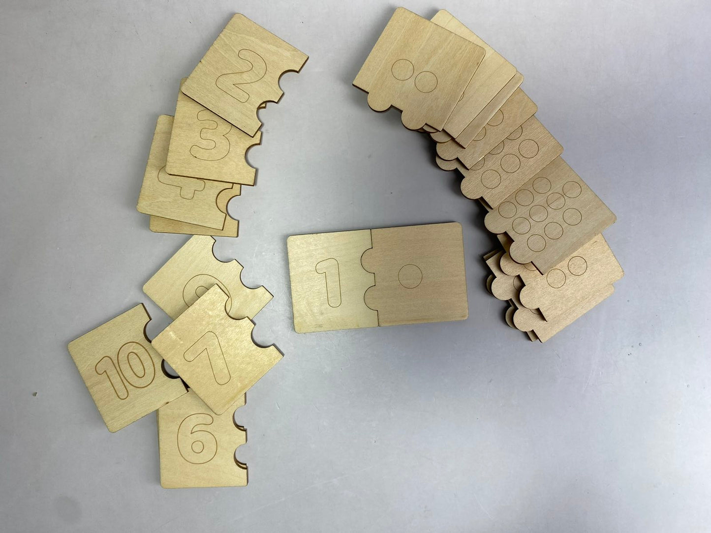 Wooden Simple Number Matching Puzzle
