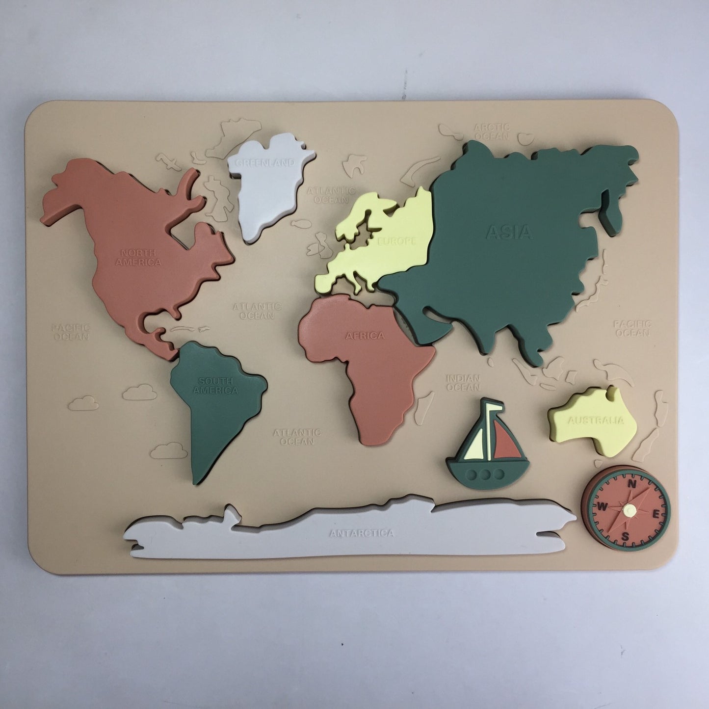 Silicone World Map Puzzle Board